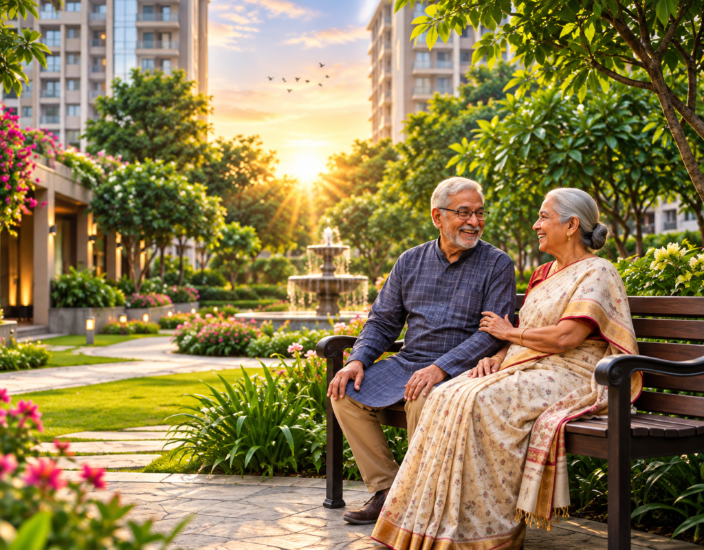 Landscaped garden at 24Liife Prospeeria Dudulgaon